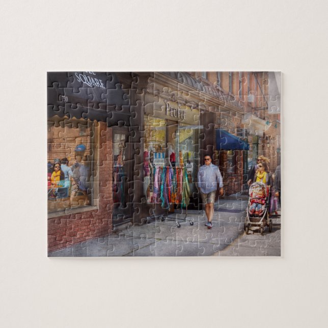Quebra-cabeça Vitrine - Hoboken, NJ - Pessoas (Horizontal)