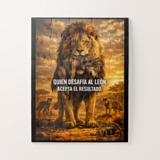 Quebra-cabeça VLLC Lion Vs Wolf Motivational Quote Lion King Wal