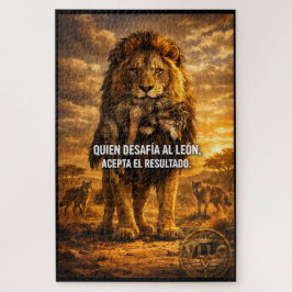 Quebra-cabeça VLLC Lion Vs Wolf Motivational Quote Lion King Wal