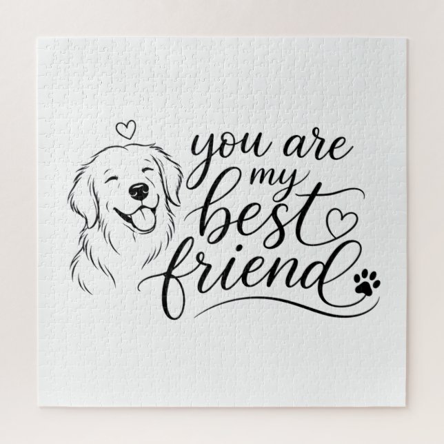Quebra-cabeça Você É Meu Design de Cachorro Melhor Amigo (Vertical)