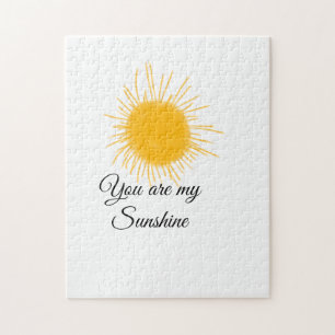 Quebra-cabeça você é meu raio solar amarelo alaranjado raios sol