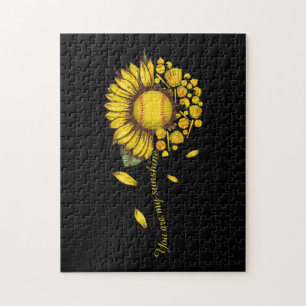Quebra-cabeça Você É Meu Sunshine Softball Sunflower
