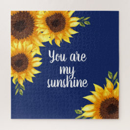 Quebra-cabeça Você é o meu Marinho amarelo-sol  azul
