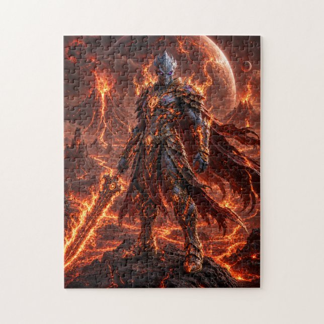Quebra-cabeça Volcanic Planet Alien Warrior Puzzle (Vertical)