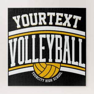 Quebra-cabeça Volleyball Personalizado Nome Jogador Equipe Escol