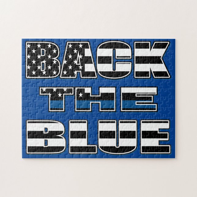 Quebra-cabeça Volte ao Azul - Apoie a Polícia (Horizontal)