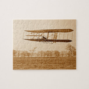 Quebra-cabeça Voo 85 Orville Wright Bi-plano C 1904 Sepia Ji