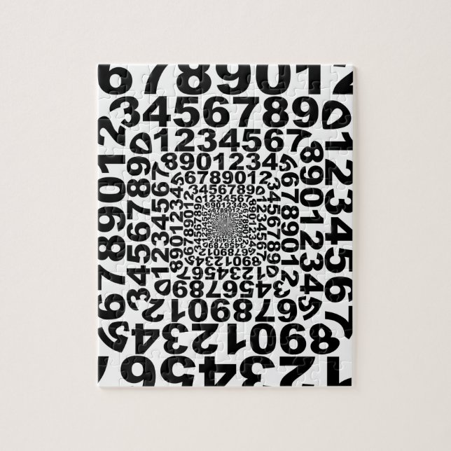 Quebra-cabeça Vortex dos números, contando o redemoinho, (Vertical)