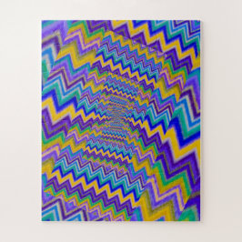 Quebra-cabeça vórtices multicoloridos em puzzle