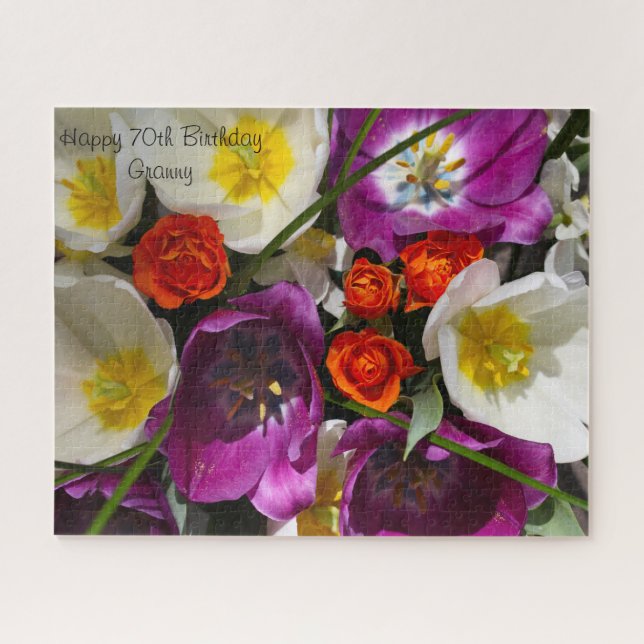 Quebra-cabeça Vovó de 70 anos de idade (Horizontal)