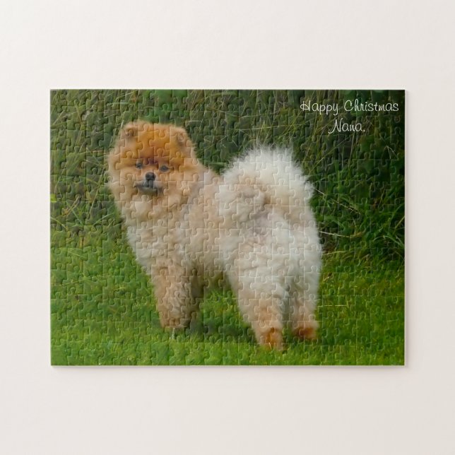 Quebra-cabeça Vovó de Natal. (Horizontal)