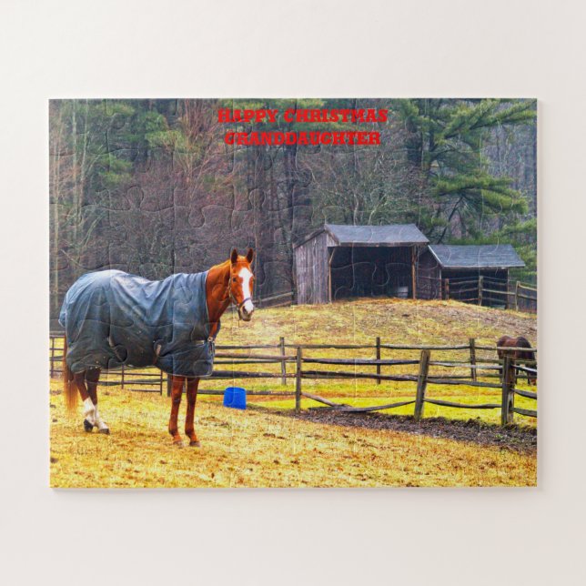 Quebra-cabeça Vovó de Natal. (Horizontal)