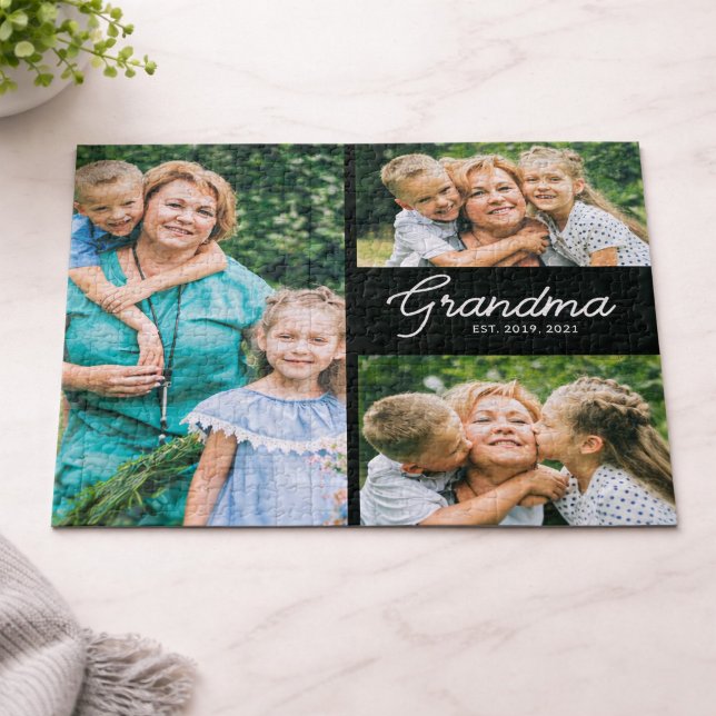 Quebra-cabeça Vovó Estabeleceu Roteiro 3 Foto (Criador carregado)