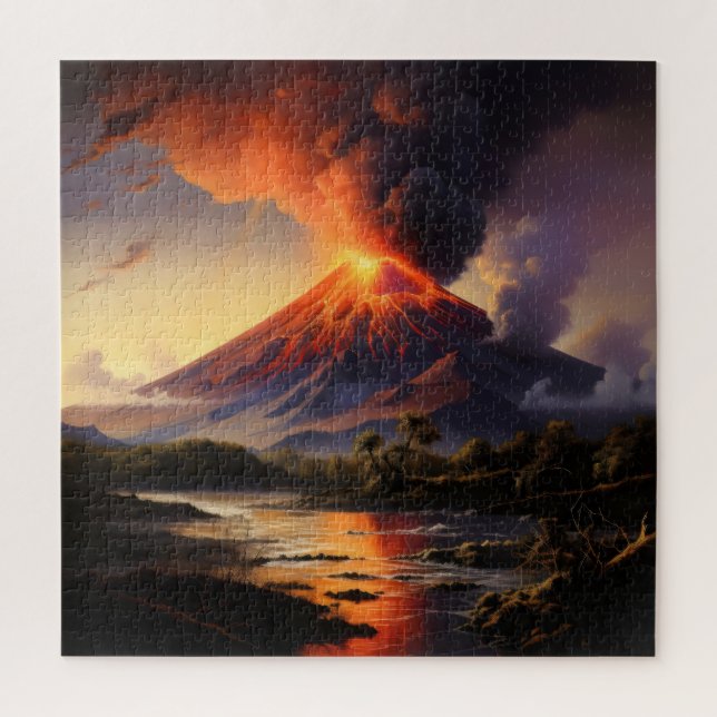 Quebra-cabeça Vulcão de Erupção (Vertical)