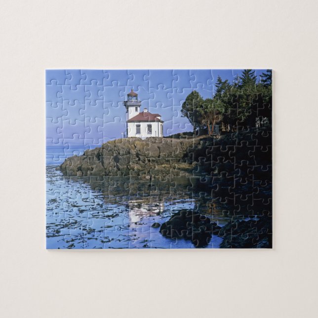 Quebra-cabeça WA, Ilha de San Juan, farol de Lime Kiln (Horizontal)