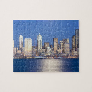 Quebra-cabeça WA, Seattle, panorama de Seattle e Elliott Bay, 2