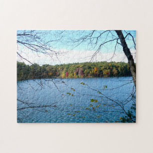 Quebra-cabeça Walden Pond no outono