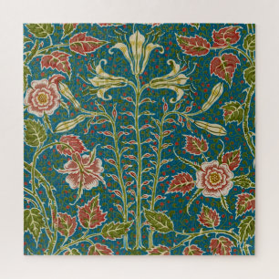 Quebra-cabeça Walter Crane Antiga Floral de Lírio e Rosa