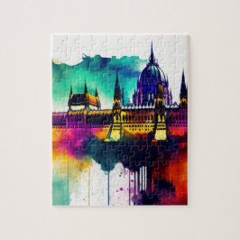 Quebra-cabeça Watercolor Budapest
