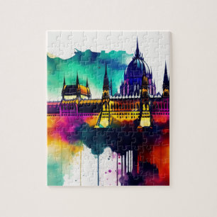 Quebra-cabeça Watercolor Budapest