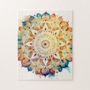 Quebra-cabeça Watercolor Mandala