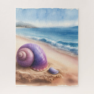 Quebra-cabeça Watercolor Seashell
