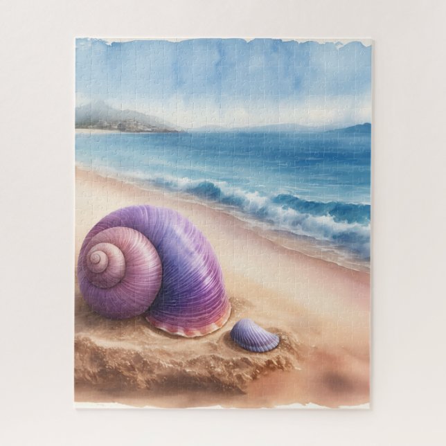 Quebra-cabeça Watercolor Seashell (Vertical)