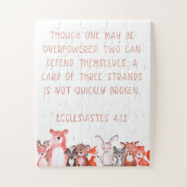 Quebra-cabeça Watercolor Woodland Baby Animal Nursery Art Poster