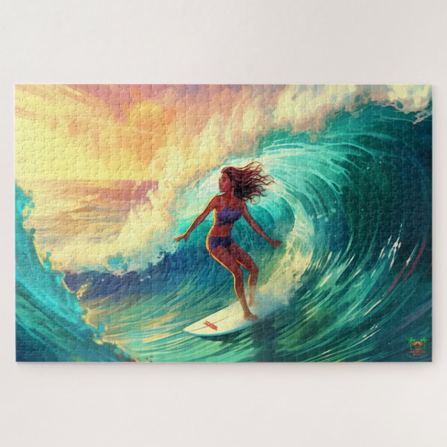 Quebra-cabeça Wave Rider: Surf para cima (Horizontal)