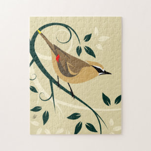 Quebra-cabeça Waxwing Estilizado