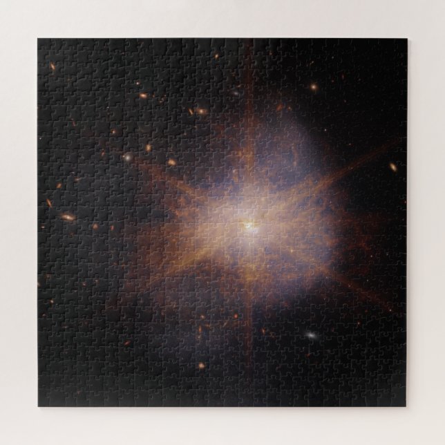 Quebra-cabeça WEBB SPACE TELESCOPE Interagindo Galáxias Arp 220 (Horizontal)