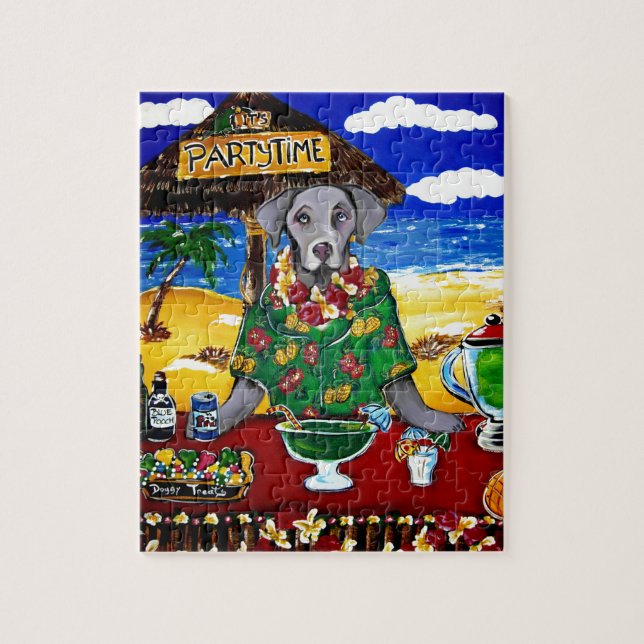 Quebra-cabeça Weimaraner Bartender (Vertical)