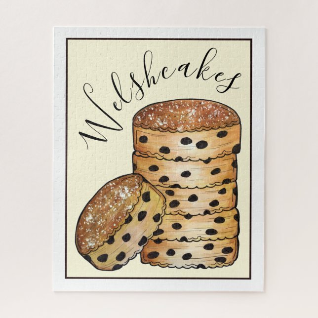 Quebra-cabeça Welsh Cakes Welshcakes Bakestones Reino Unido Comi (Vertical)