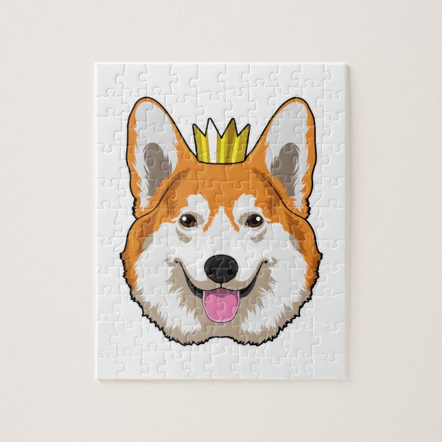 Quebra-cabeça Welsh Corgi com Coroa (Vertical)