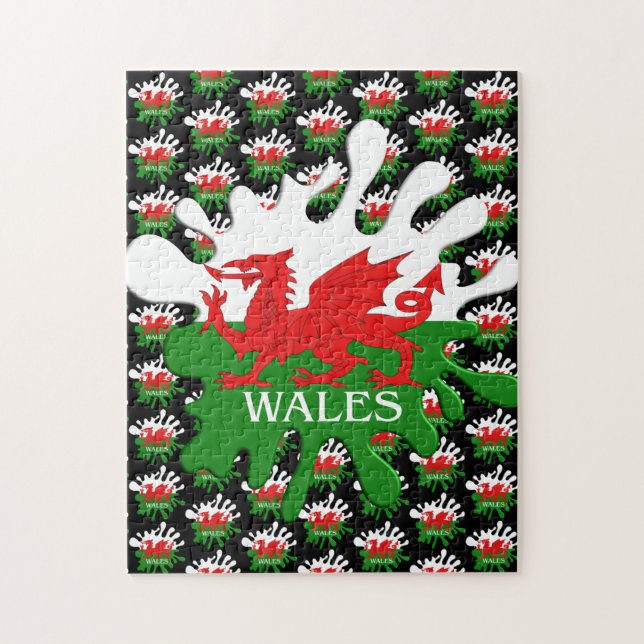 Quebra-cabeça Welsh Cymru Flag (Vertical)