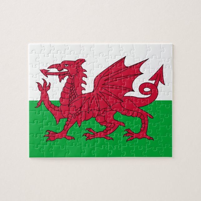 Quebra-cabeça Welsh Flag (País de Gales) (Welsh Dragon) (Horizontal)