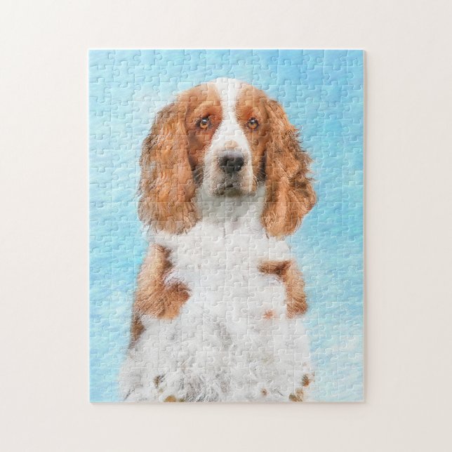 Quebra-cabeça Welsh Springer Spaniel Painting - Arte Original de (Vertical)