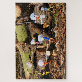 Quebra-cabeça Werkende Fubby's in hun houtzagerij.