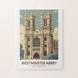 Quebra-cabeça Westminster Abbey England Viagem Art Vintage