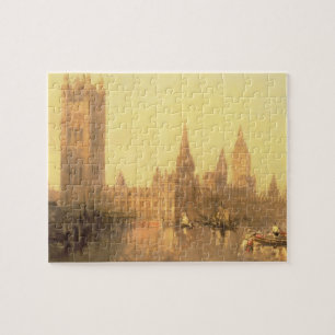 Quebra-cabeça Westminster: Casas do parlamento, c.1860 (óleo