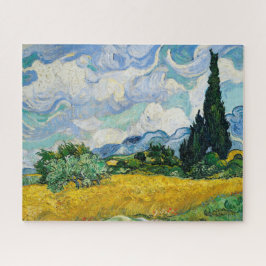 QUEBRA-CABEÇA "WHEACAELD WITH CYPRESSES", POR VAN GOGH EM QUEBRA