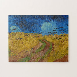 Quebra-cabeça Wheatfield com corvos