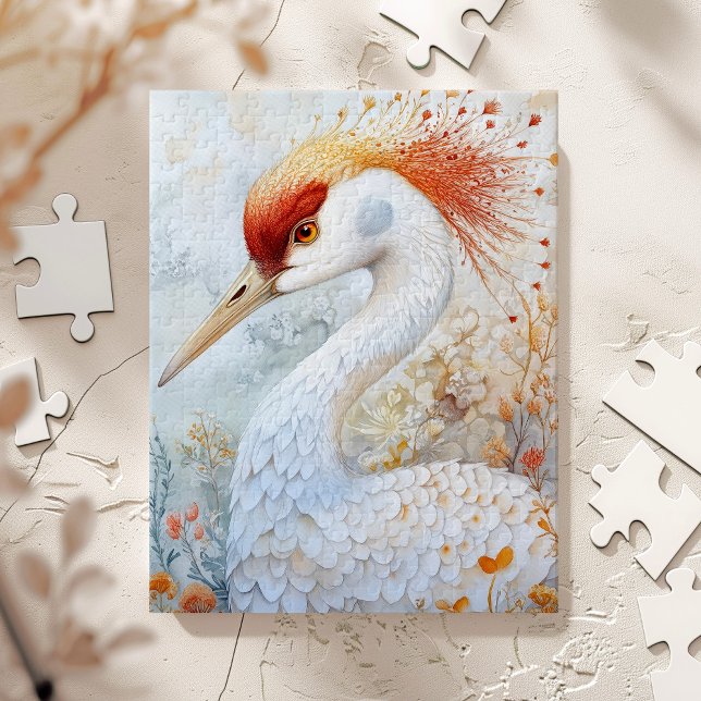 Quebra-cabeça Whimsical Sandhill Crane Art (Criador carregado)