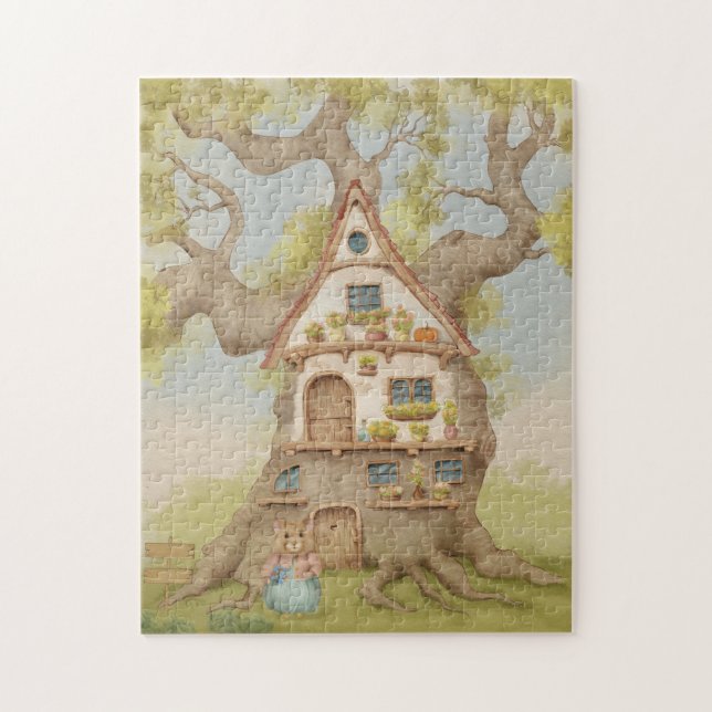 Quebra-cabeça Whimsical Treehouse Storybook (Vertical)