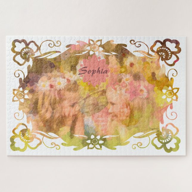 Quebra-cabeça Whispers of Magic: Two Fairy Friends in a Garden (Horizontal)