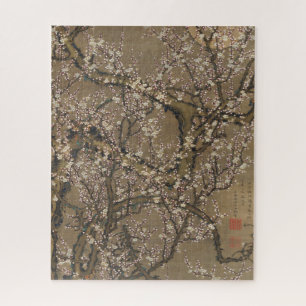 Quebra-cabeça White Plum Blossoms and Moon by Ito Jakuchu