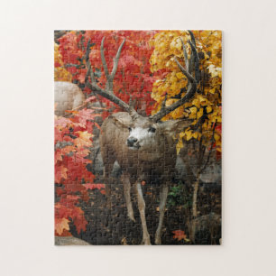 Quebra-cabeça Whitetail no outono