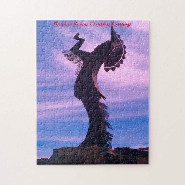 Quebra-cabeça Wichita Kansas.Cartões de natal (Vertical)