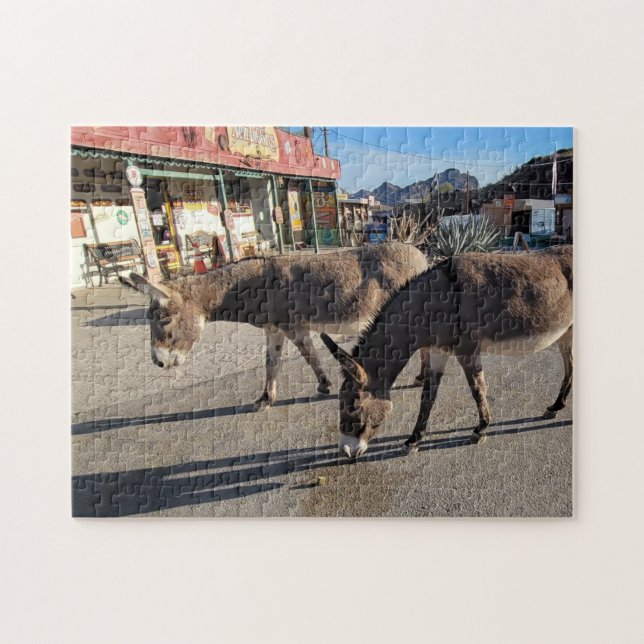 Quebra-cabeça Wild Burros em Oatman, Arizona (Horizontal)