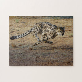 Quebra-cabeça Wildlife Cheetah Running Photo